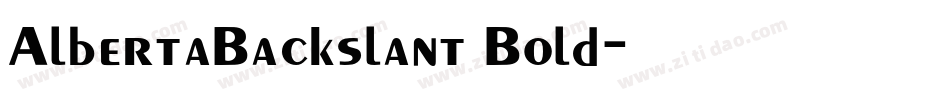 AlbertaBackslant Bold字体转换
